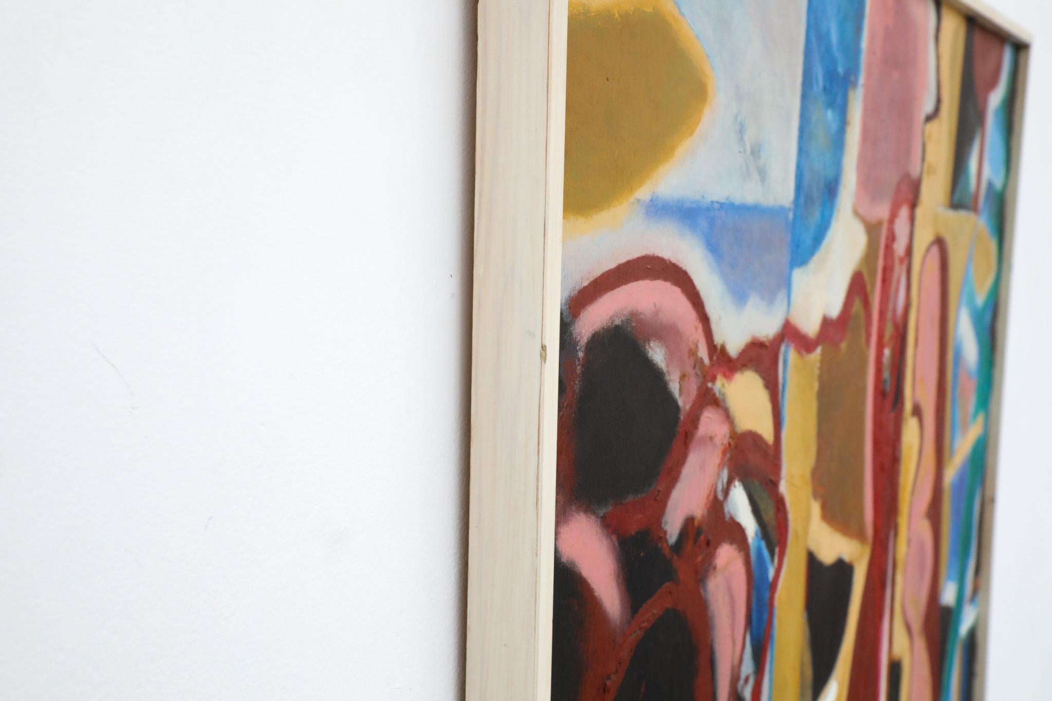 Abstraktes Gemälde aus Acryl auf Holz des niederländischen bildenden Künstlers Han Sterk im Angebot 5