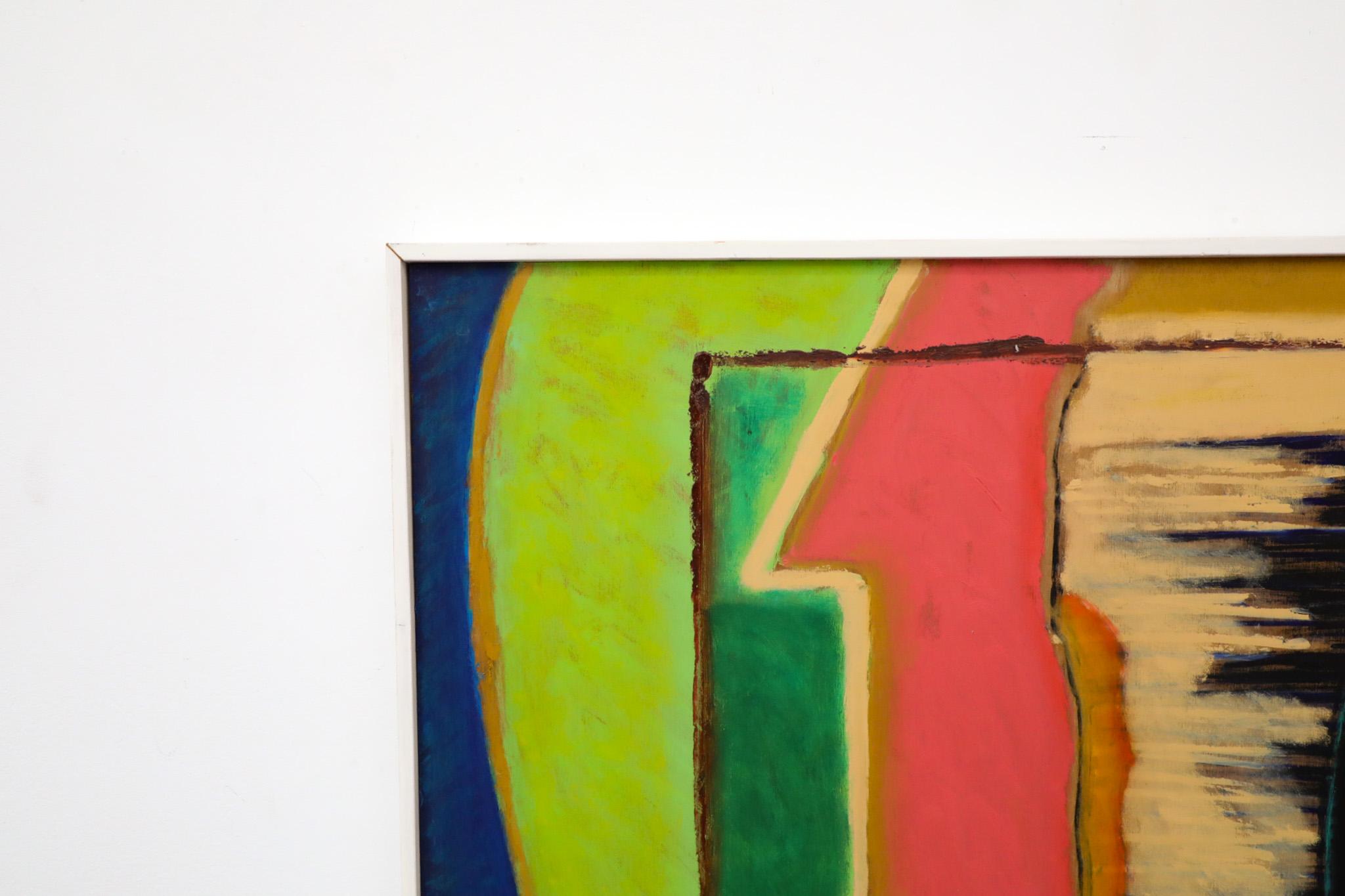 Pintura abstracta acrílica sobre madera del artista visual holandés Han Sterk Pintado a mano