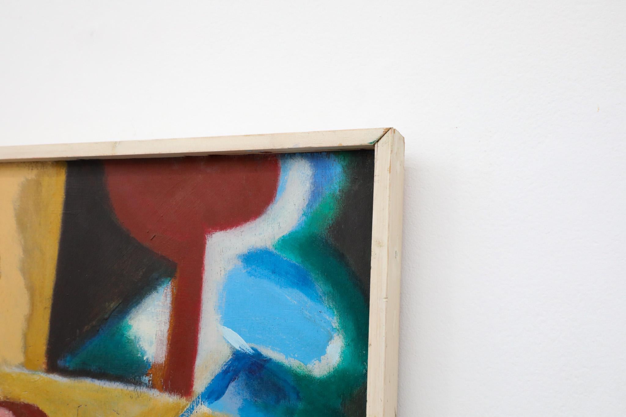 Abstraktes Gemälde aus Acryl auf Holz des niederländischen bildenden Künstlers Han Sterk im Zustand „Gut“ im Angebot in Los Angeles, CA