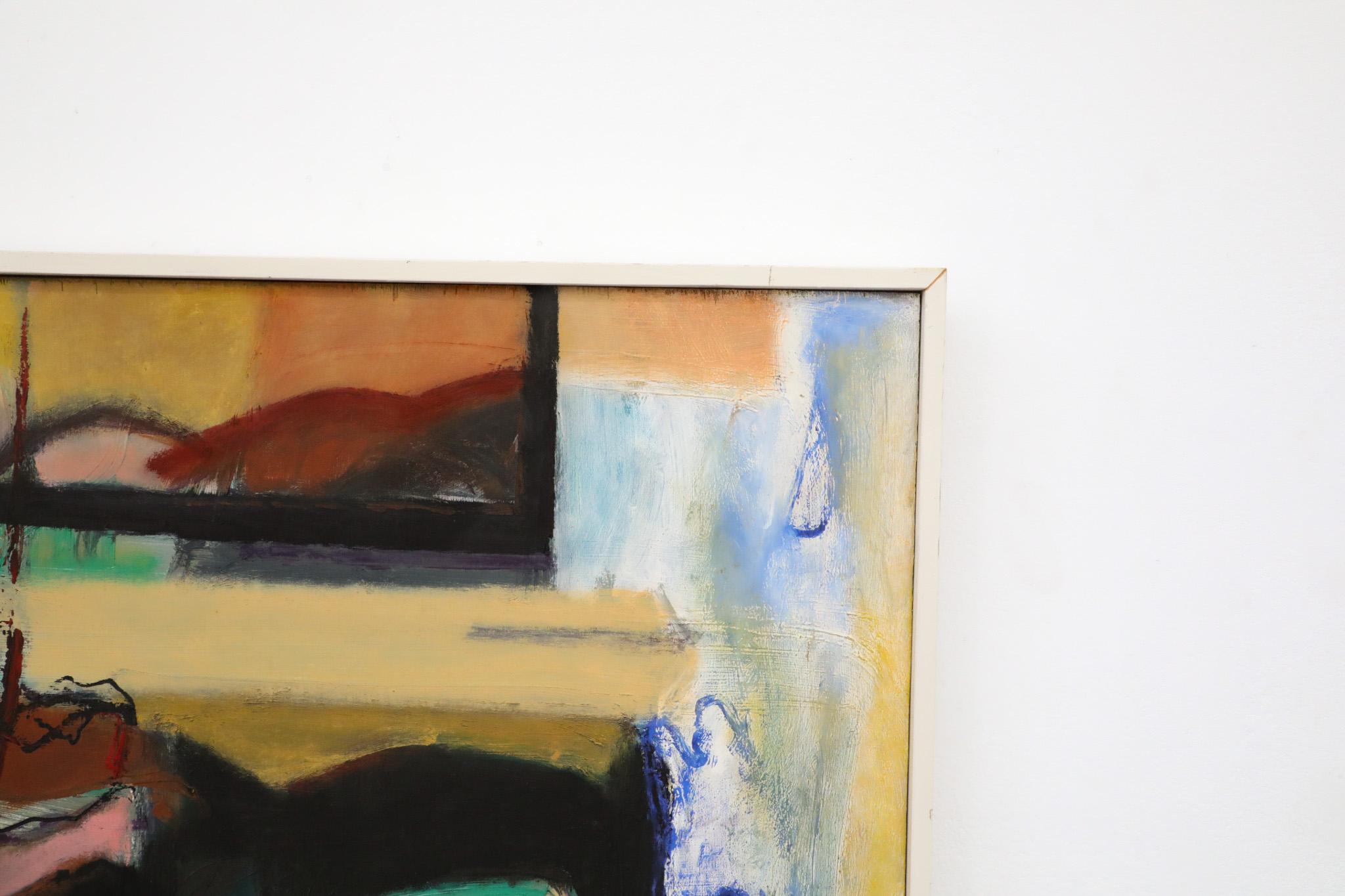 Contemporary Abstract Acrylic on Wood Painting by Dutch Visual Artist Han Sterk