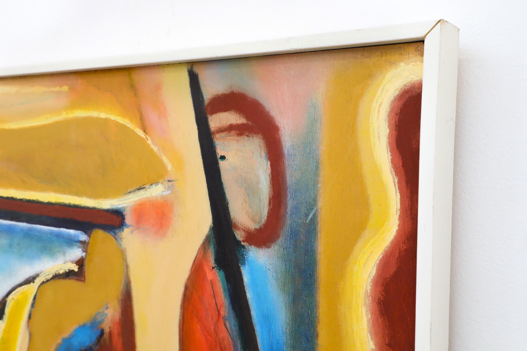 Contemporary Abstract Acrylic on Wood Painting by Dutch Visual Artist Han Sterk