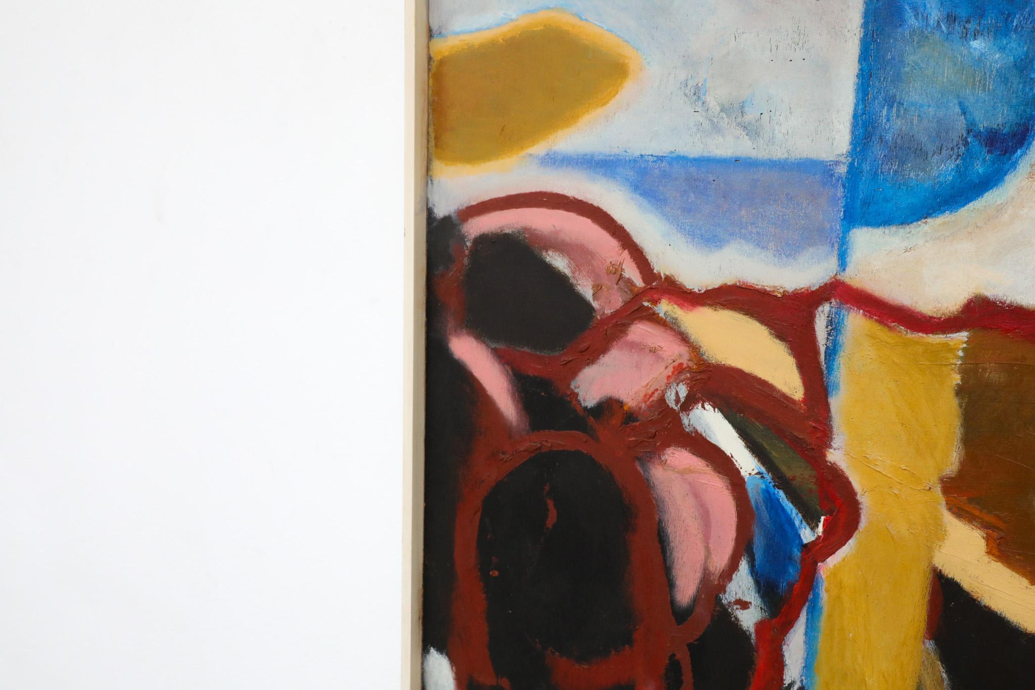 Abstraktes Gemälde aus Acryl auf Holz des niederländischen bildenden Künstlers Han Sterk (21. Jahrhundert und zeitgenössisch) im Angebot
