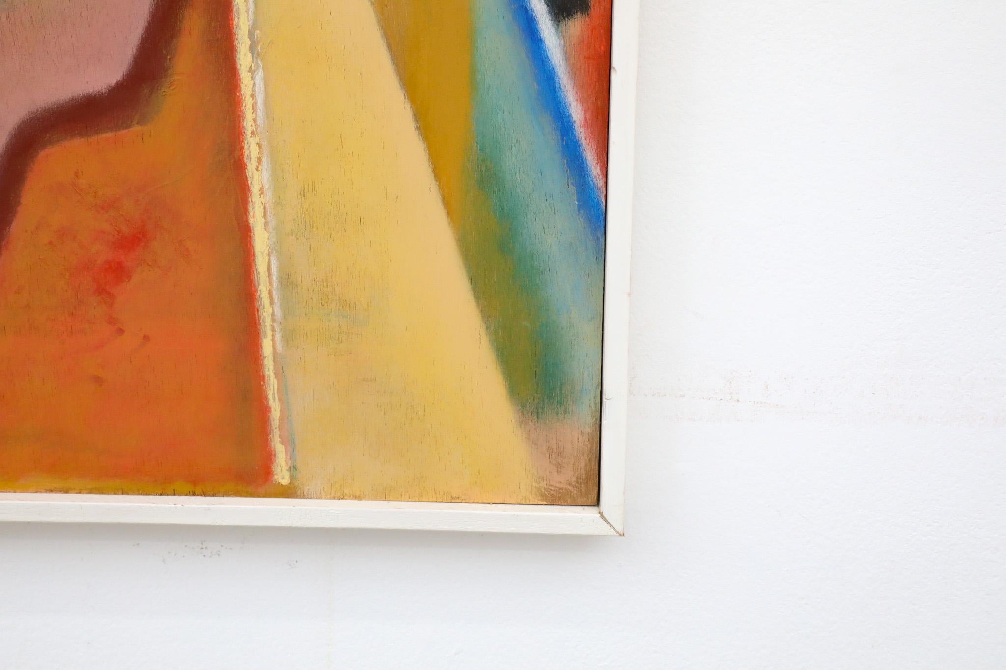 Abstract Acrylic on Wood Painting by Dutch Visual Artist Han Sterk 1