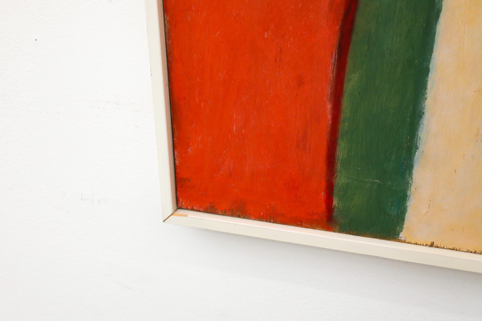 Pintura abstracta acrílica sobre madera del artista visual holandés Han Sterk Siglo XXI y contemporáneo en venta