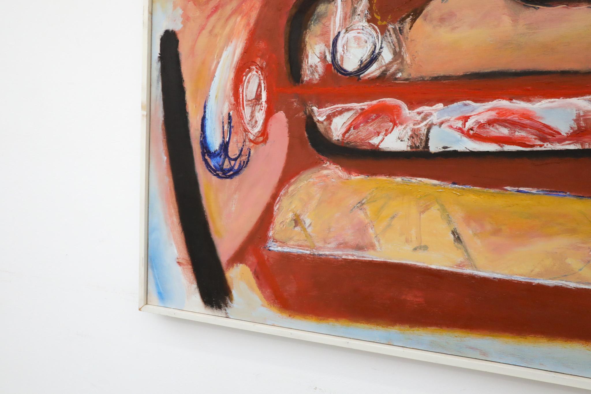 Legno Pittura astratta in acrilico su legno dell'artista olandese Han Sterk in vendita