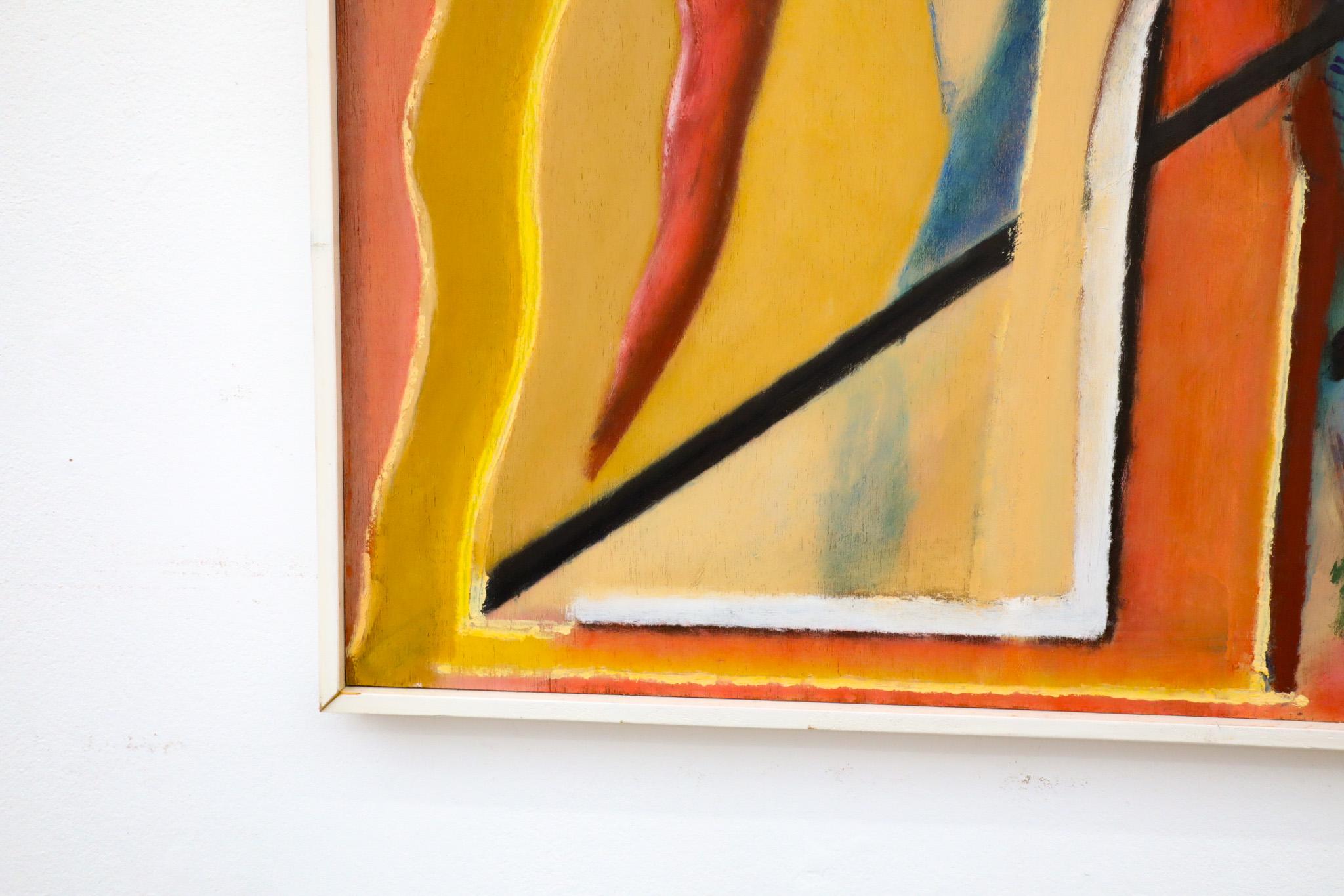 Abstract Acrylic on Wood Painting by Dutch Visual Artist Han Sterk 2