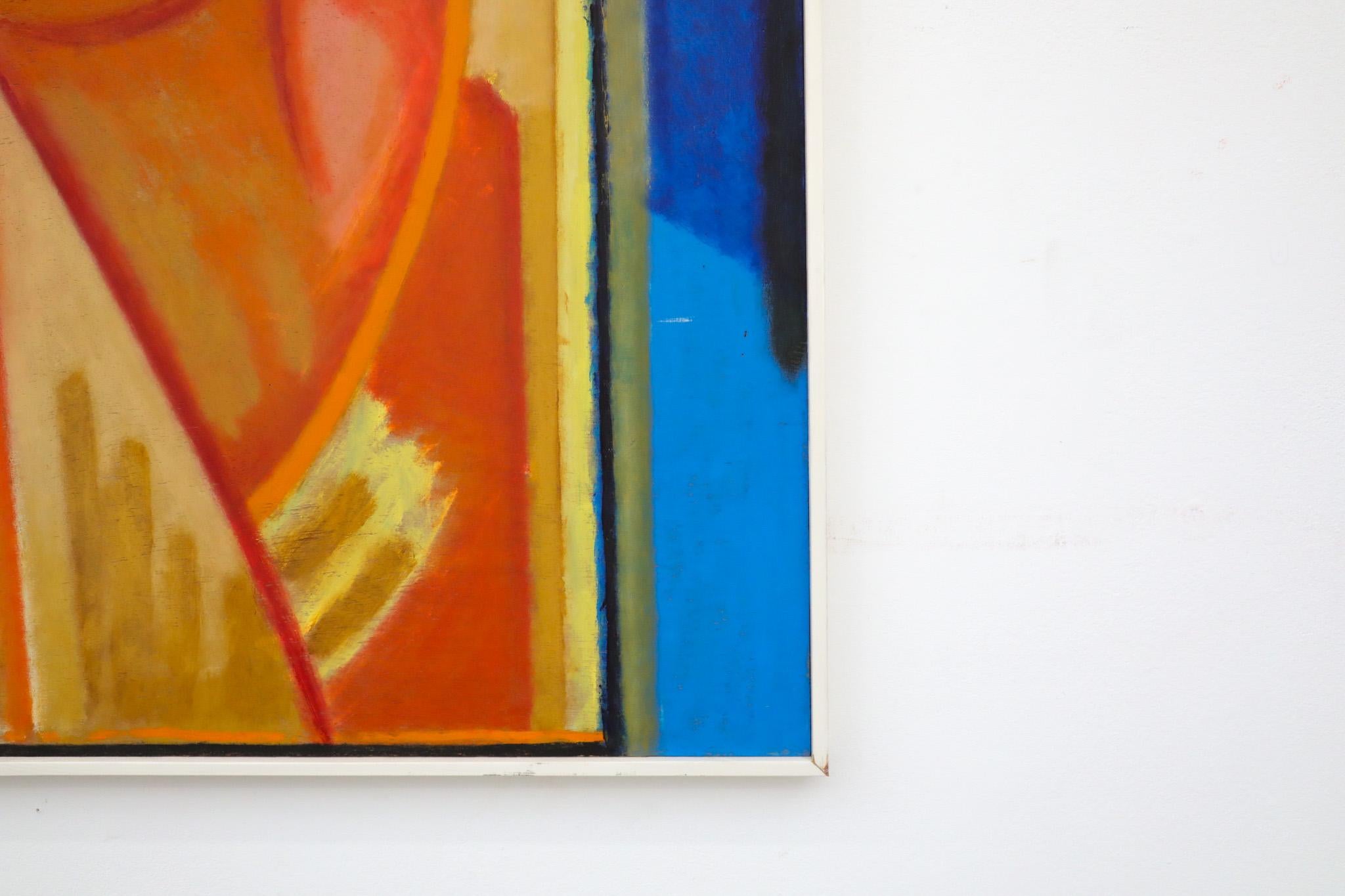 Pintura abstracta acrílica sobre madera del artista visual holandés Han Sterk en venta 1