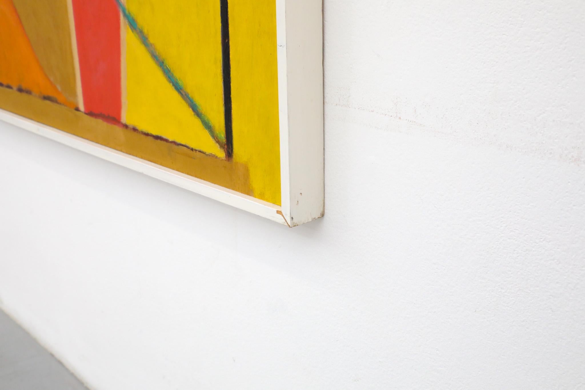 Pintura abstracta acrílica sobre madera del artista visual holandés Han Sterk 1