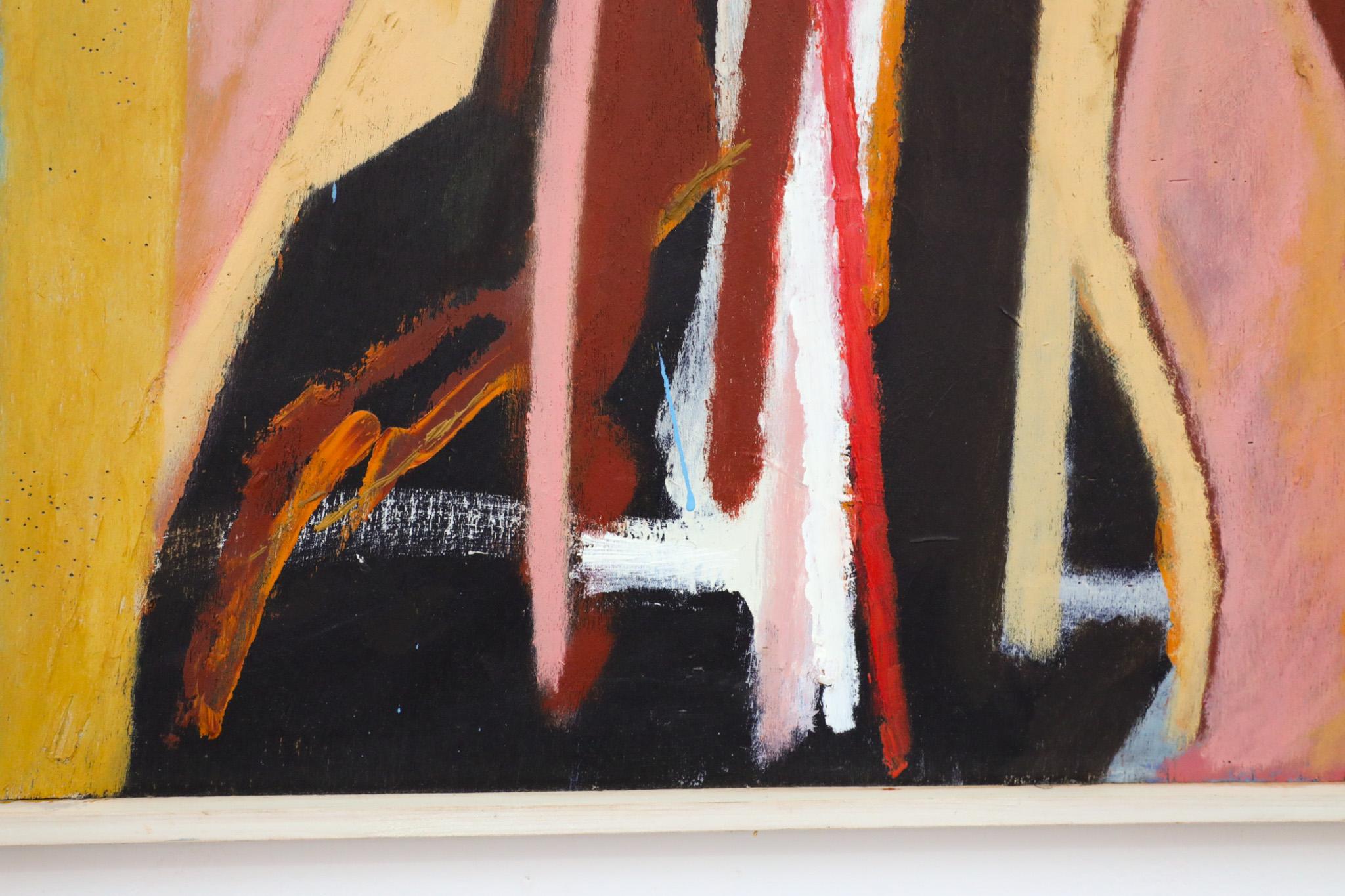 Abstraktes Gemälde aus Acryl auf Holz des niederländischen bildenden Künstlers Han Sterk im Angebot 2