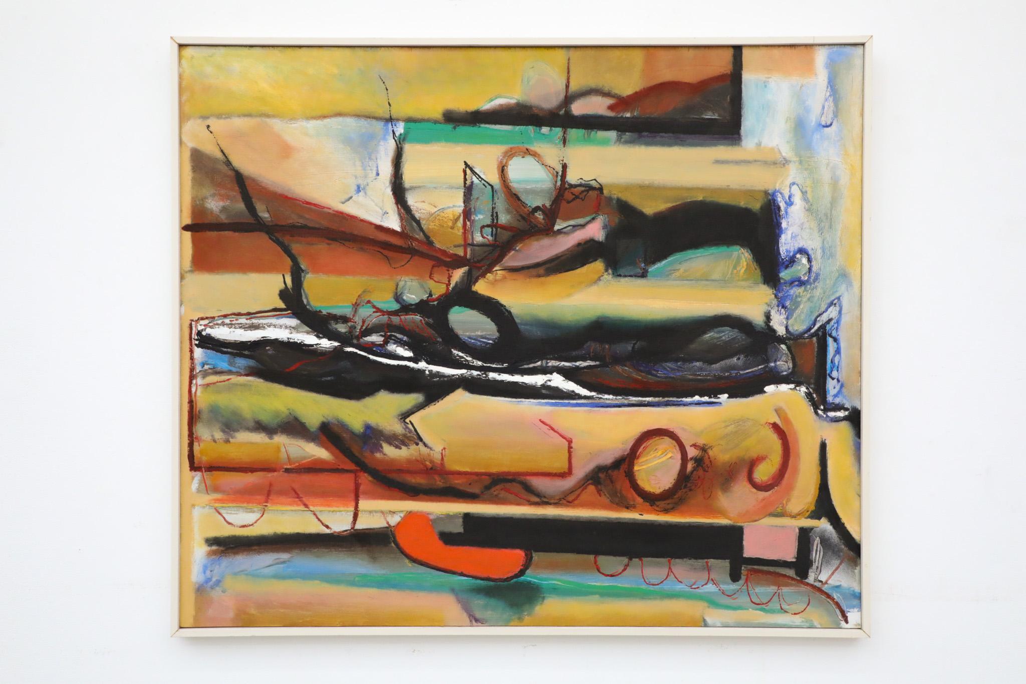 Abstract Acrylic on Wood Painting by Dutch Visual Artist Han Sterk 3