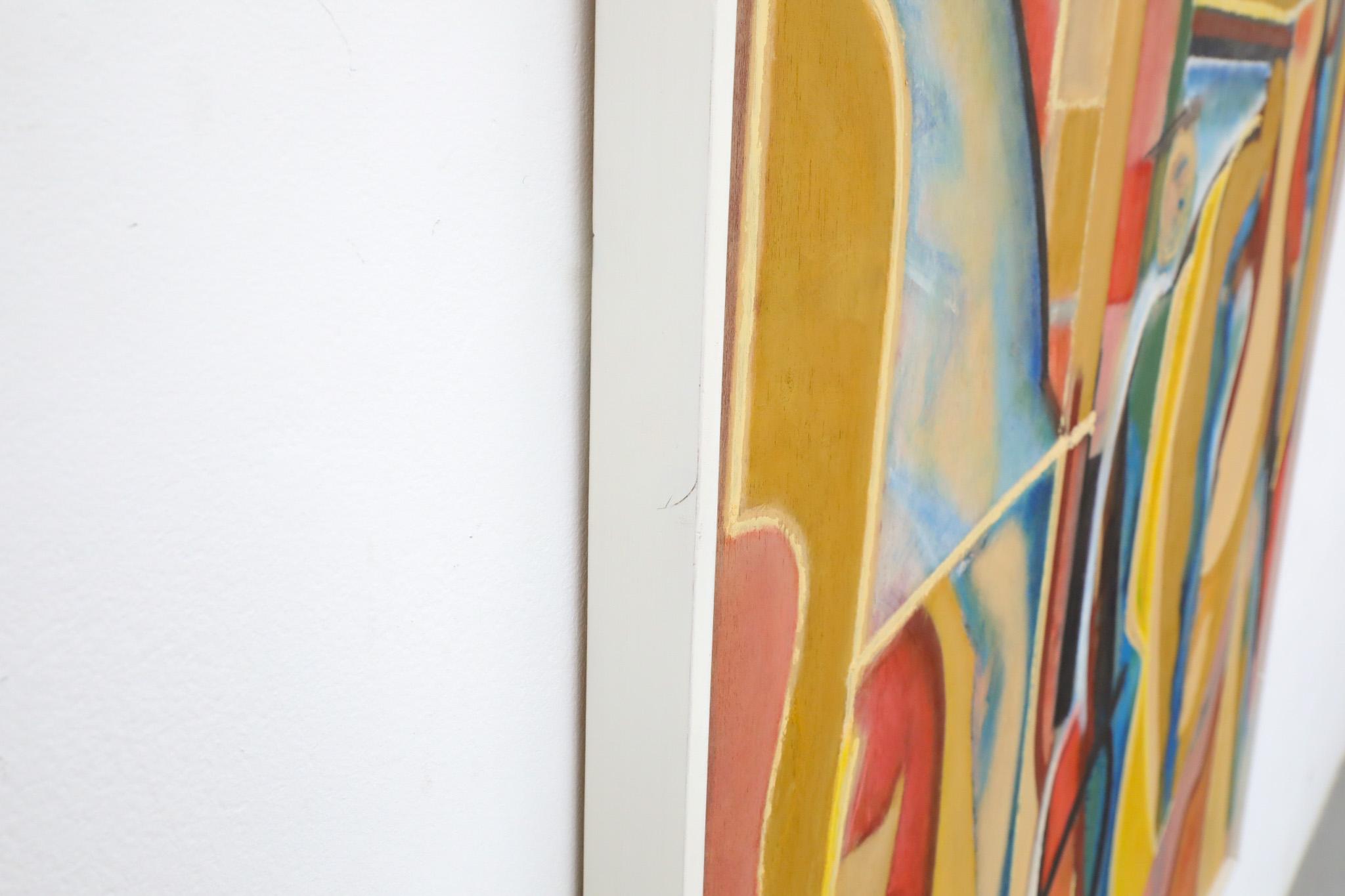 Abstract Acrylic on Wood Painting by Dutch Visual Artist Han Sterk 3