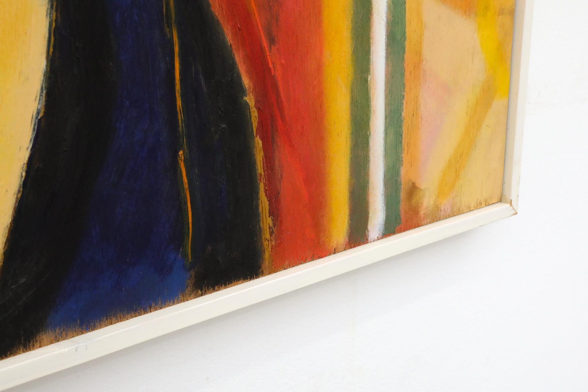 Pintura abstracta acrílica sobre madera del artista visual holandés Han Sterk en venta 1