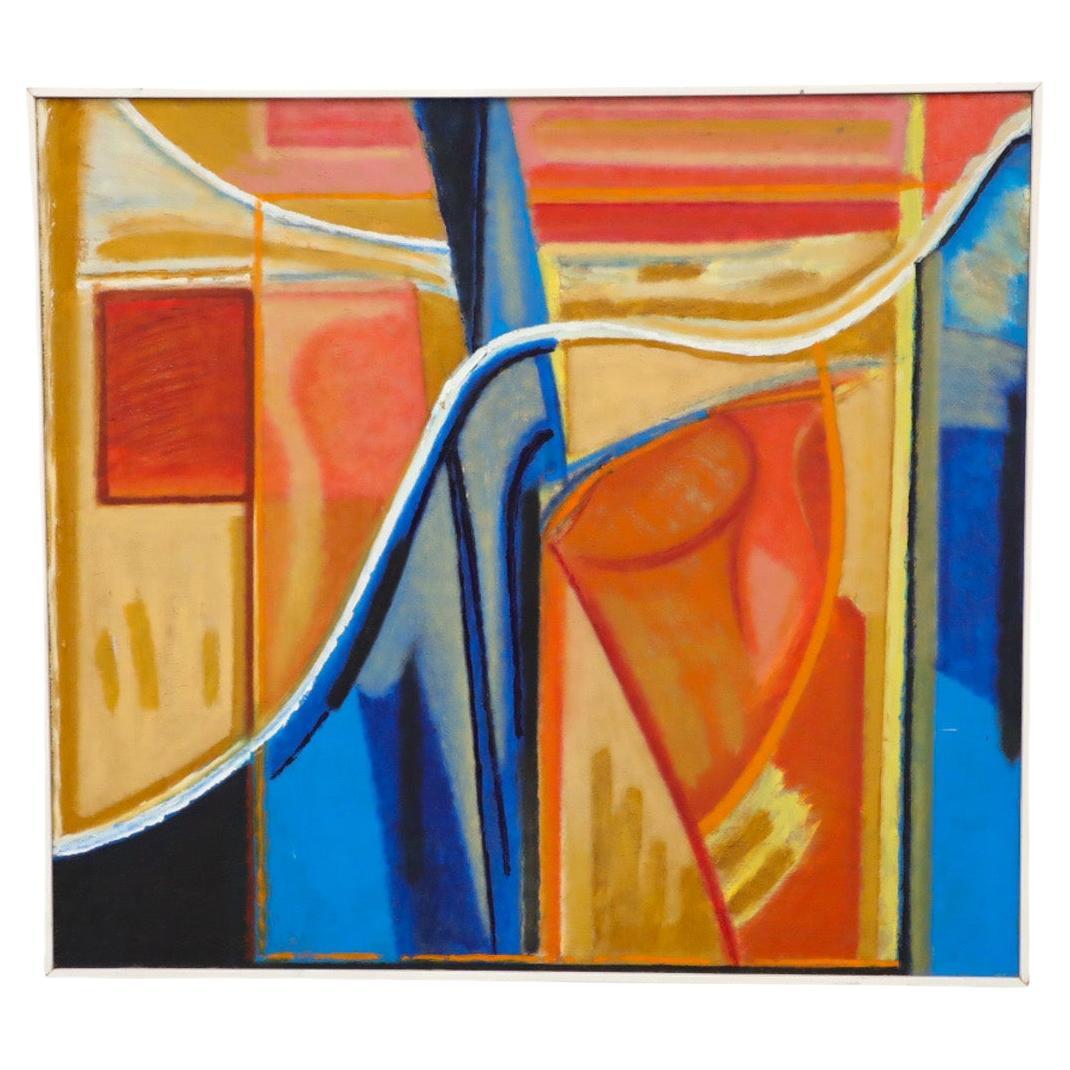 Pintura abstracta acrílica sobre madera del artista visual holandés Han Sterk