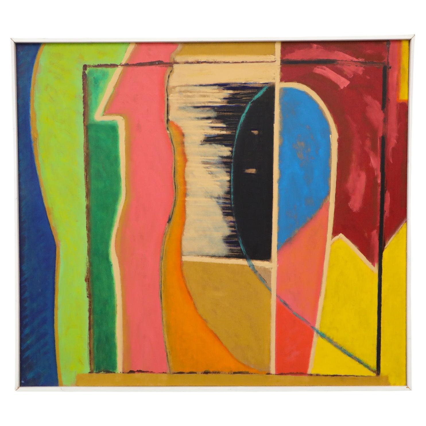 Pintura abstracta acrílica sobre madera del artista visual holandés Han Sterk