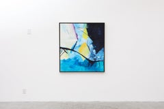 Grande dipinto acrilico astratto su tavola di Wood di Imke Plattel, 1993