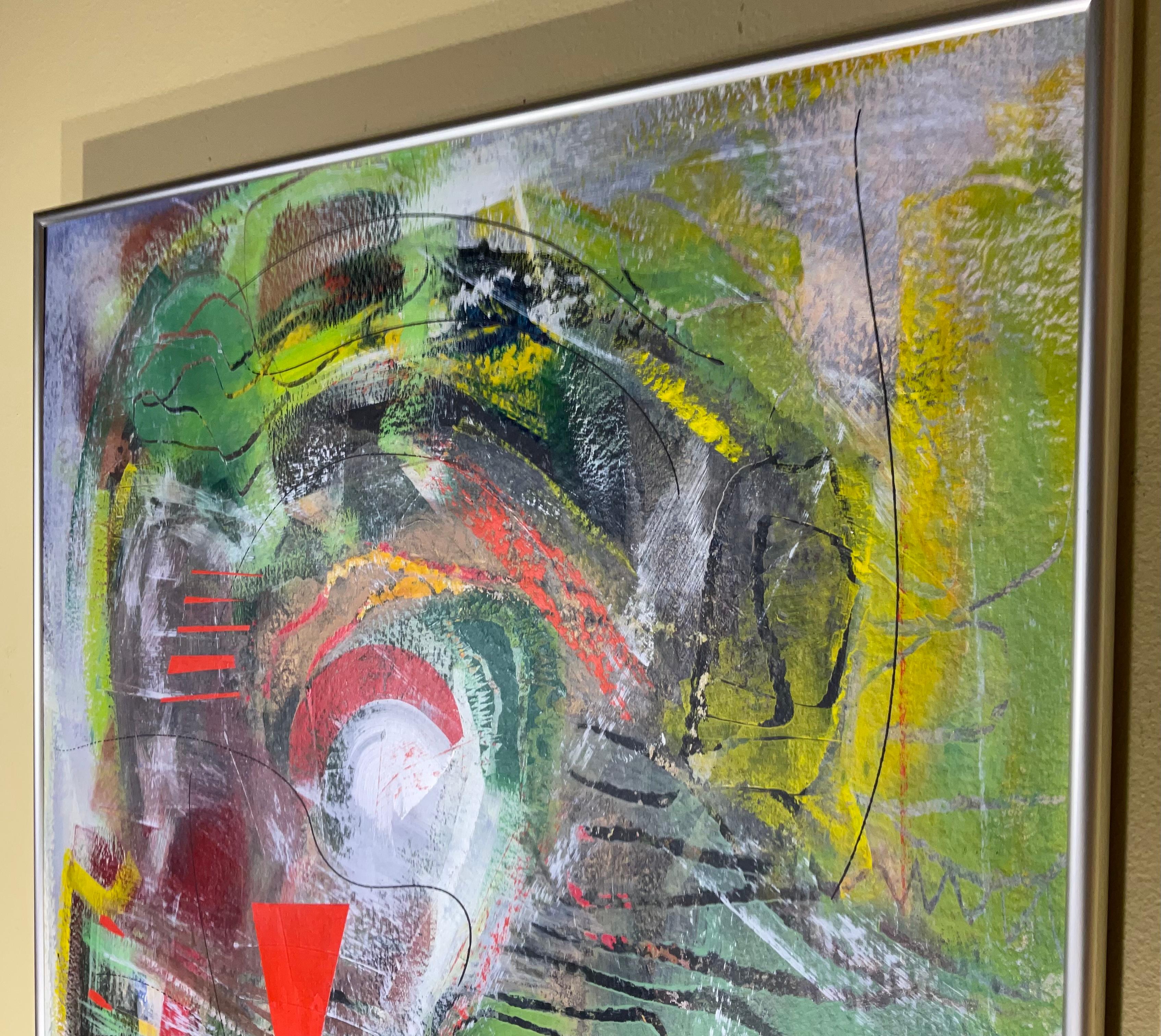 Pintura acrílica abstracta de Shana Artista estadounidense en Bueno estado para la venta en Delray Beach, FL