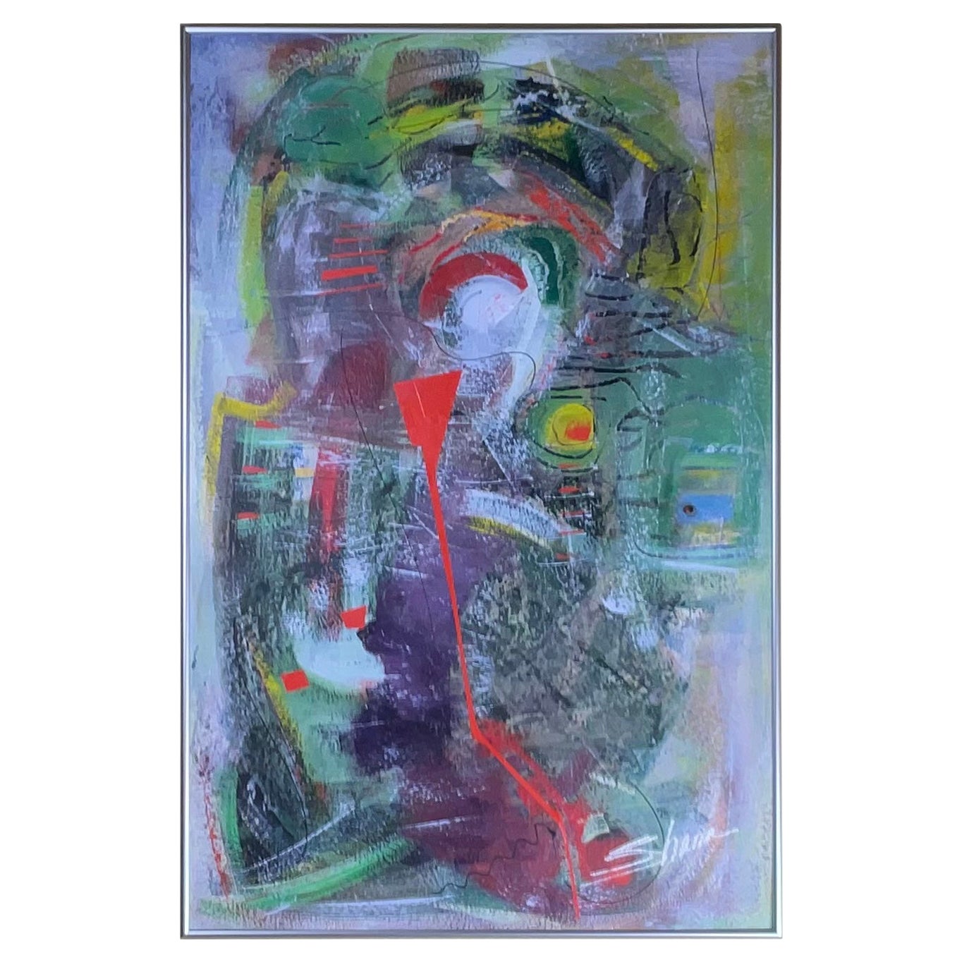 Abstraktes Acrylgemälde des amerikanischen Künstlers Shana