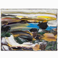 Acrílico abstracto 'Amanecer en la siesta Big Sur' Acrílico sobre lienzo Pintura Andrew Plum