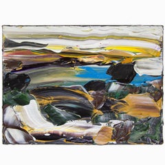 Peinture acrylique abstraite Siesta Sunrise Big Sur sur toile Andrew Plum