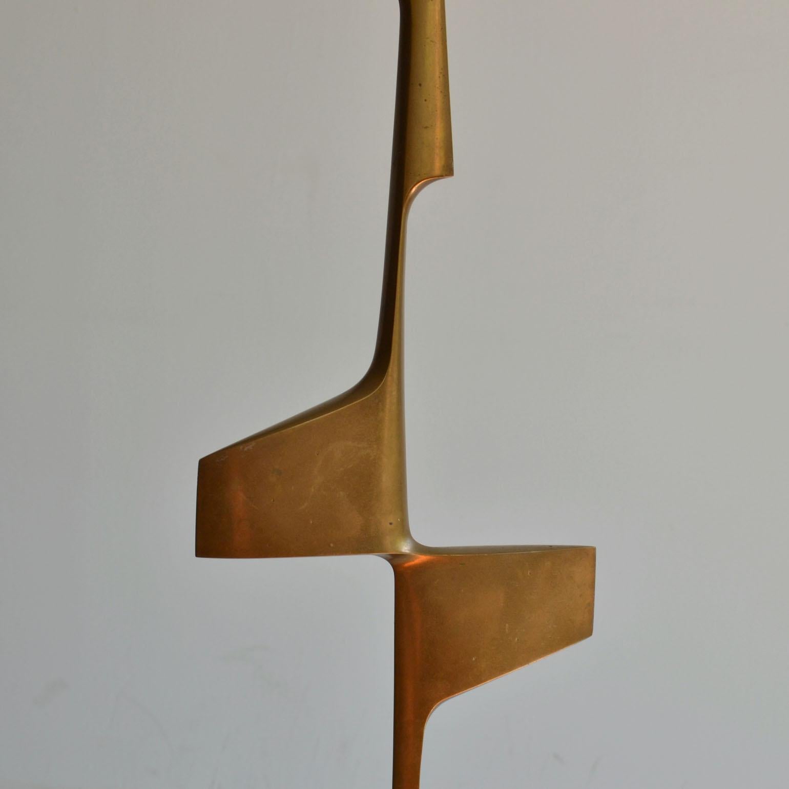 European Tall Abstract Expressive Bronze Sculpture Dutch, 1970's For Sale