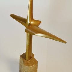Abstrakte Aerodynamik-Bronze-Skulptur, niederländische 1977