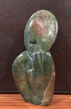 Abstract African Marble Figural Sculpture by Ernest Chiwaridzo