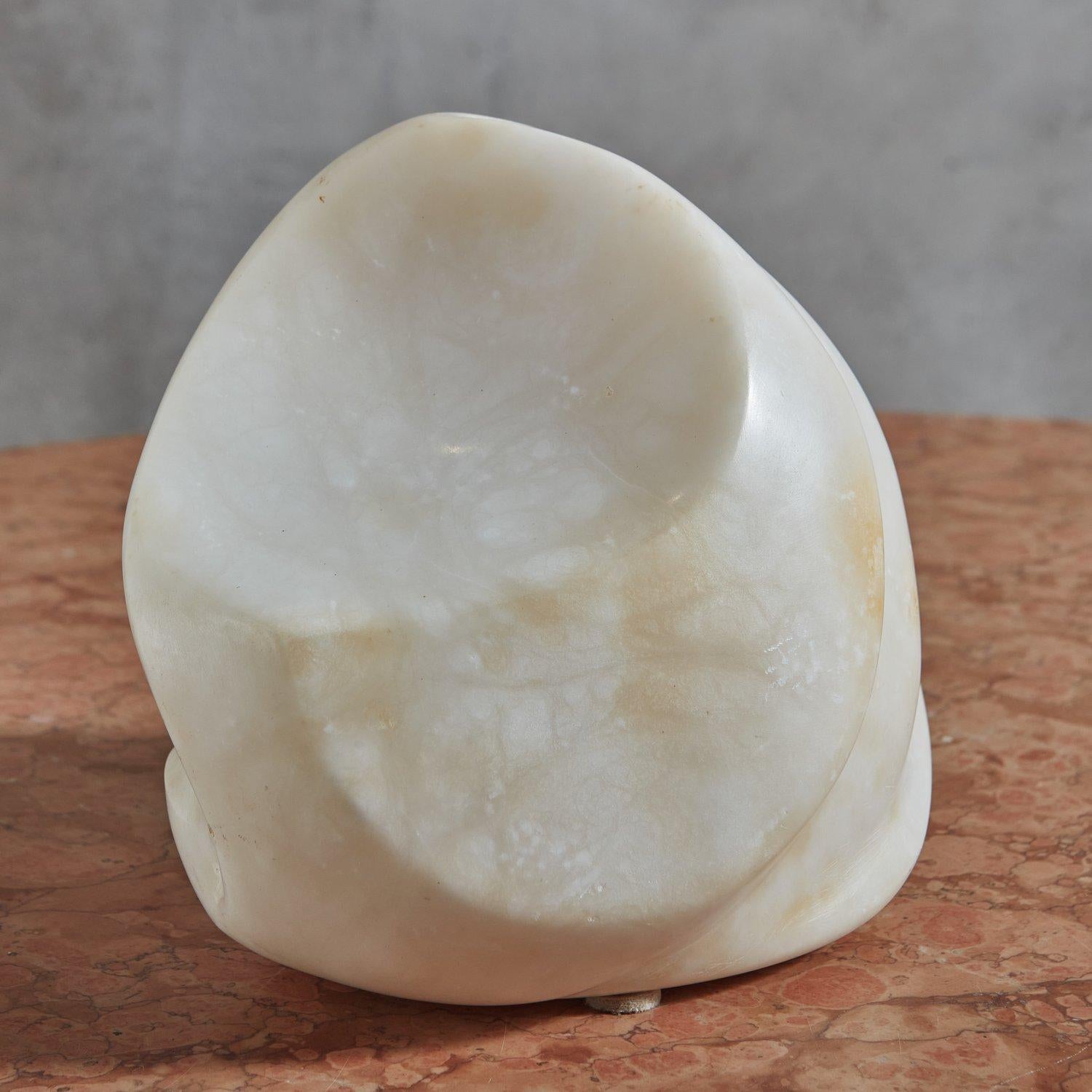 Organic Modern Abstract Alabaster Sculpture, 20th Century For Sale