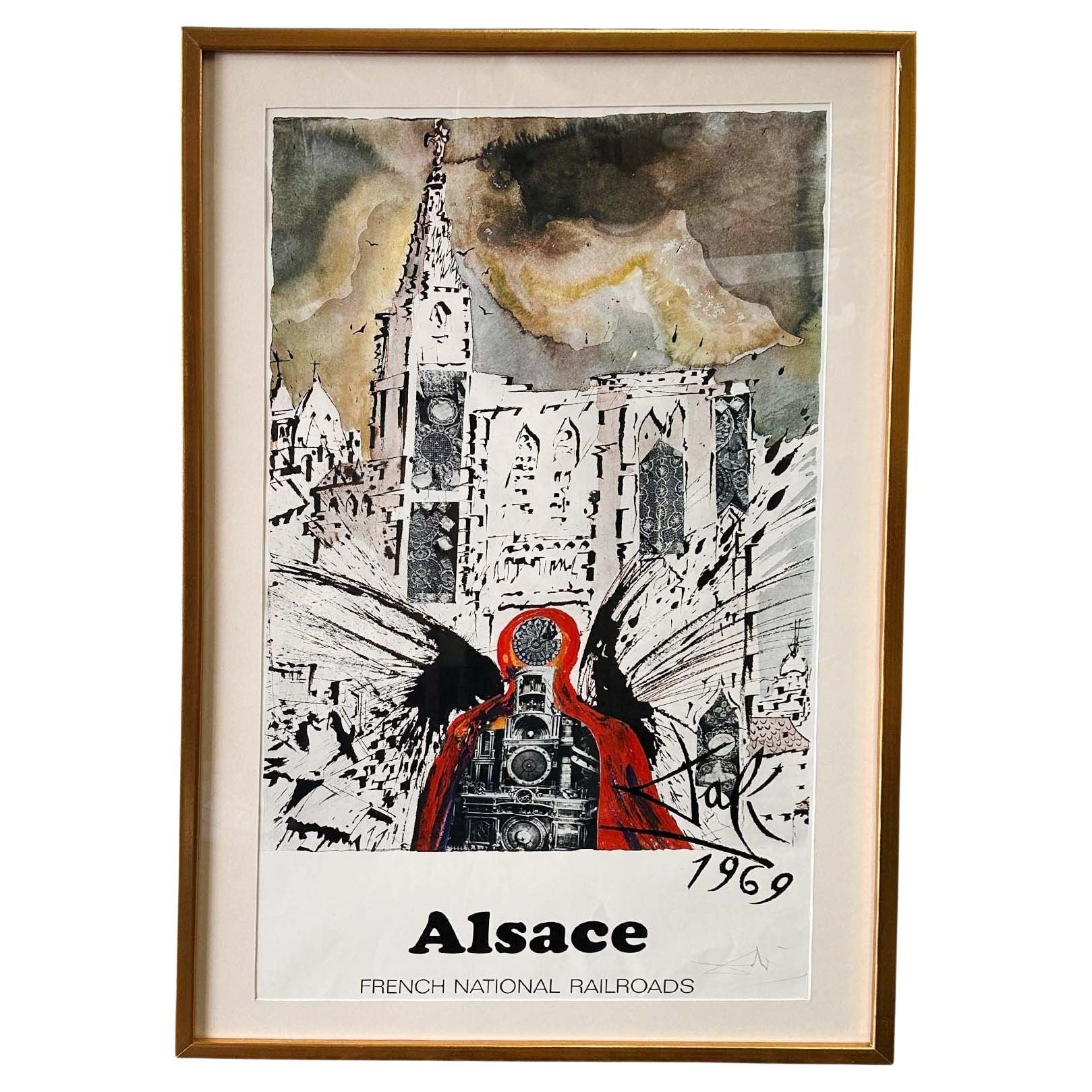 Abstract "Alsace" Lithograph Poster by Salvador Dalí, 1969 For Sale