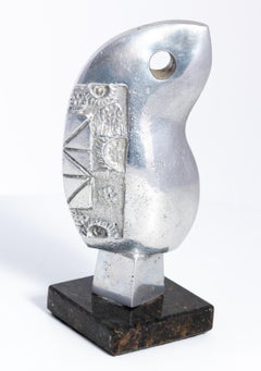 Abstract Aluminum Sculpture Artist Signed