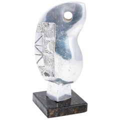 Abstract Aluminum Sculpture Artist Signed