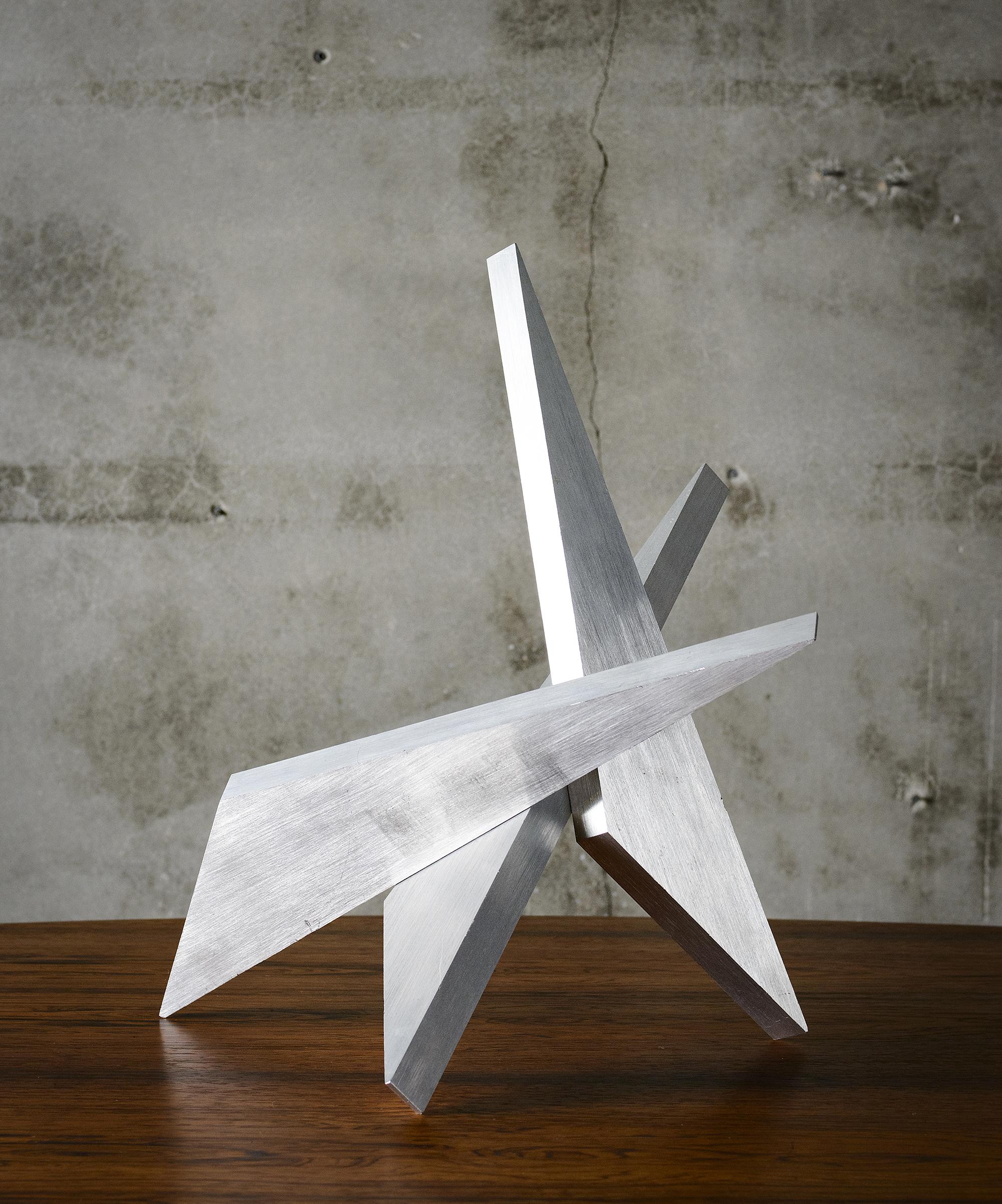 American Abstract Aluminum Sculpture by Larry Mohr For Sale
