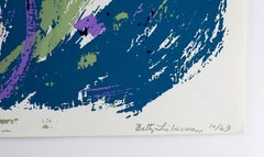Abstract Angels Teal, Green & Purple Serigraph