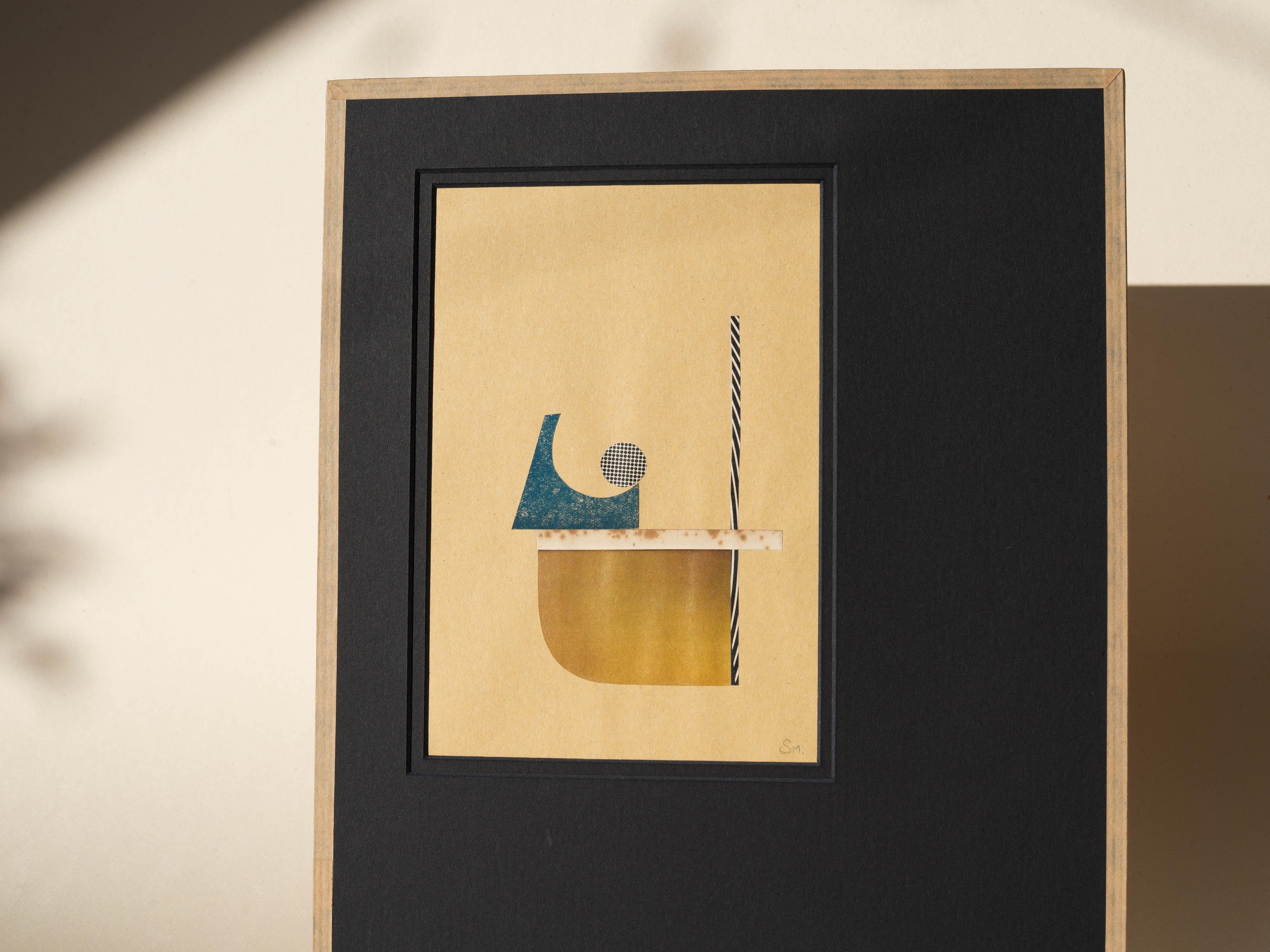 Découpage Abstract Art Collage - Painting Bauhaus Style - 