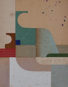 Abstract Art Collage - Painting Bauhaus Style - "TINY N.61" by Soizic MENUT