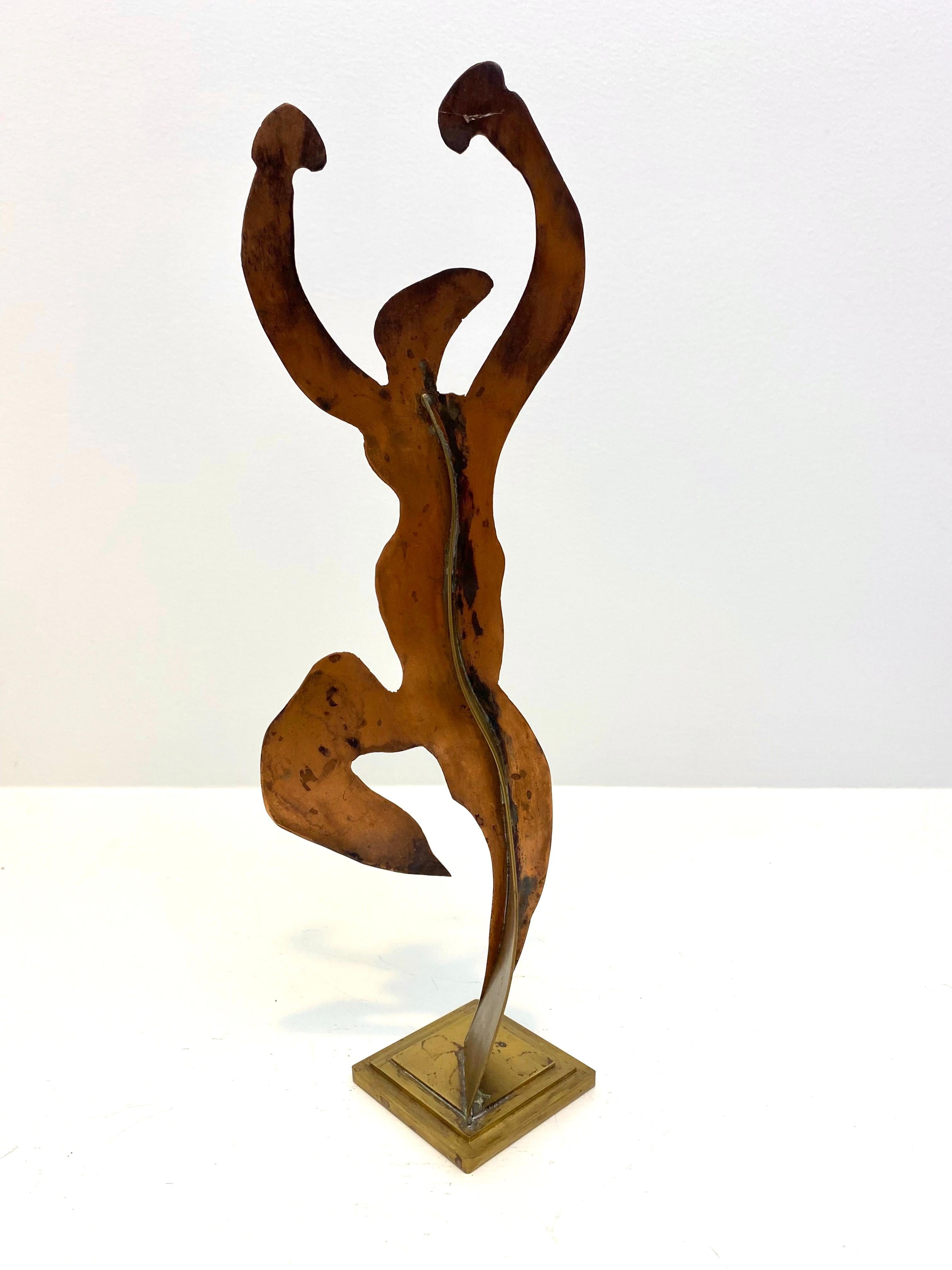 Mid-20th Century Abstract Art Deco Figural Sculpture Attributed to Rodden For Sale