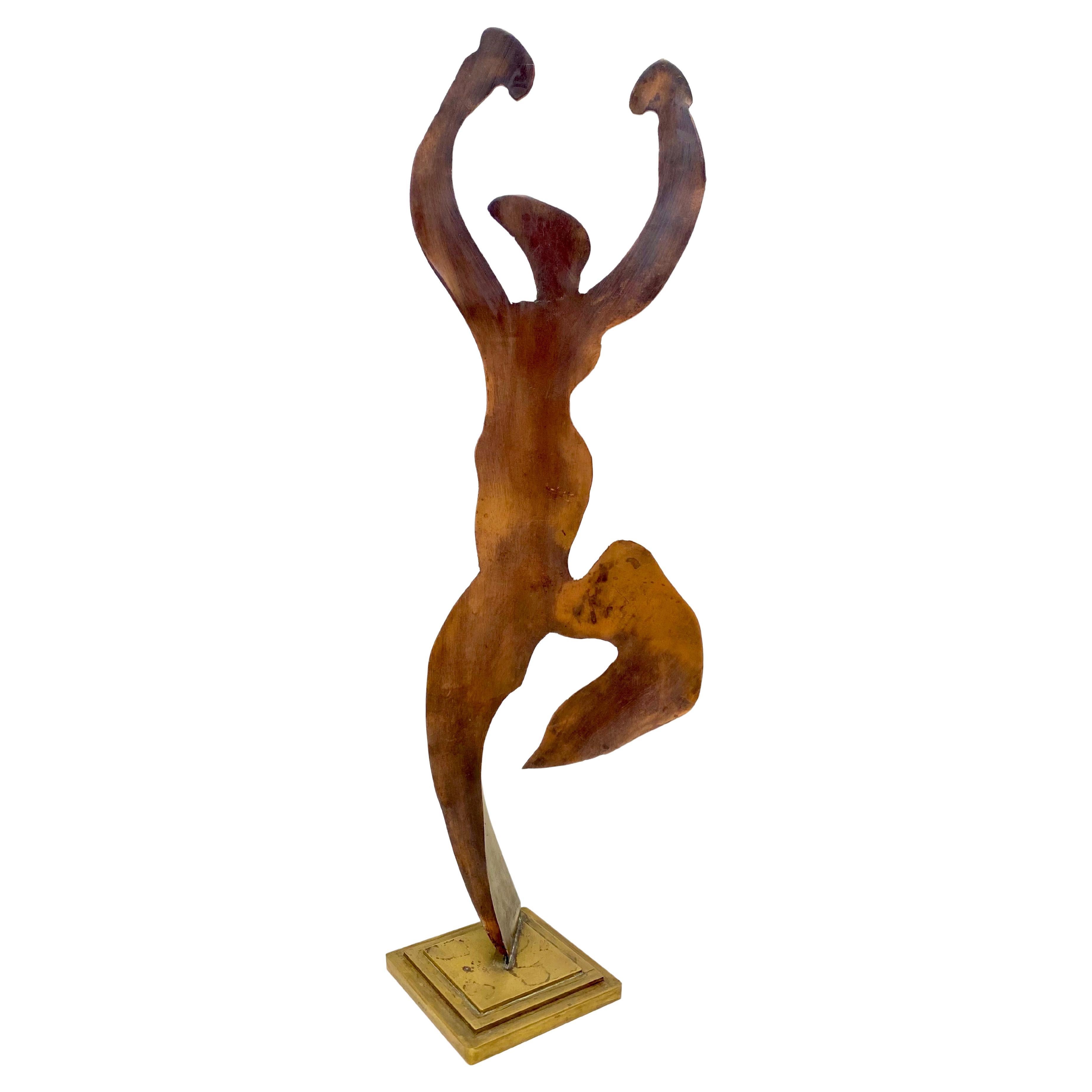 Abstract Art Deco Figural Sculpture Attributed to Rodden For Sale