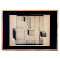 Abstract Art Engraving "Geometry" by Soizic MENUT 2024