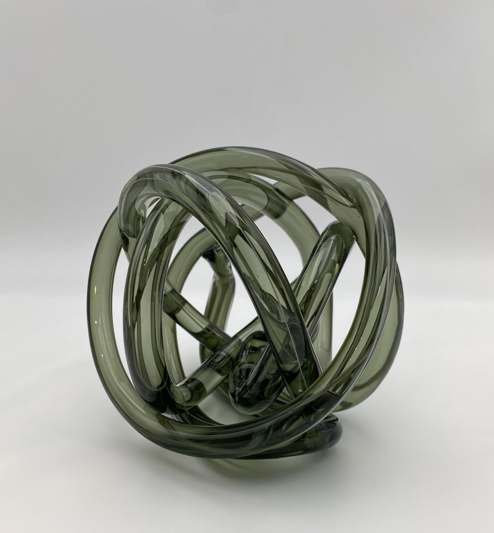 Abstract Art Glass Knot Sculpture  1