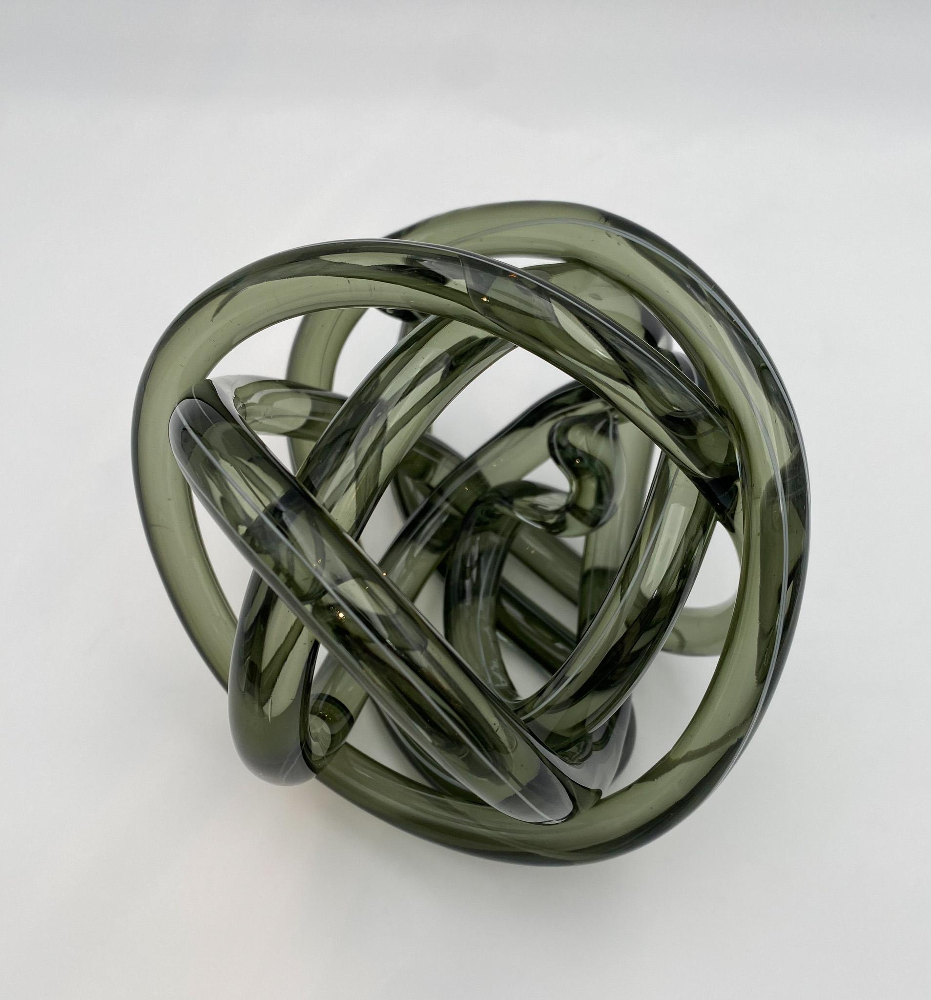 Abstract Art Glass Knot Sculpture  3