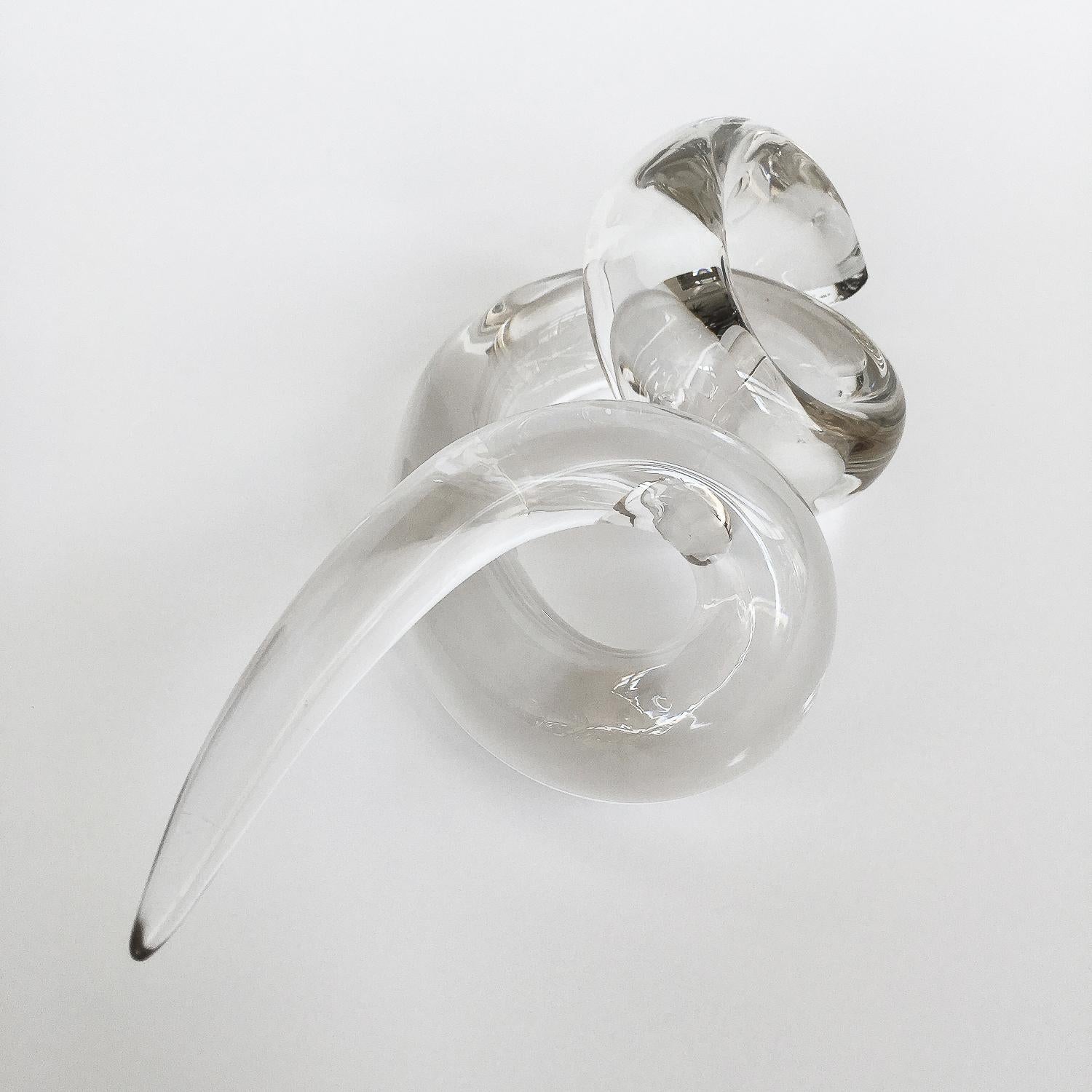 Abstract Art Glass Twist Knot Sculpture 1