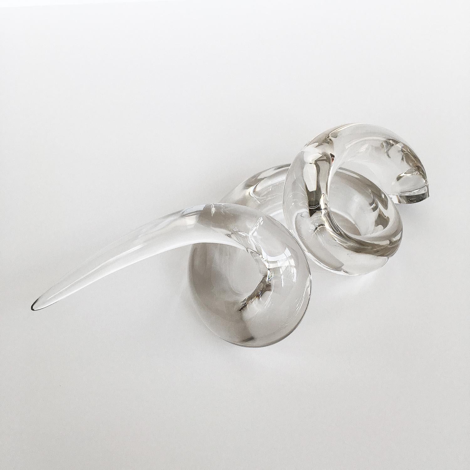 Abstract Art Glass Twist Knot Sculpture 3