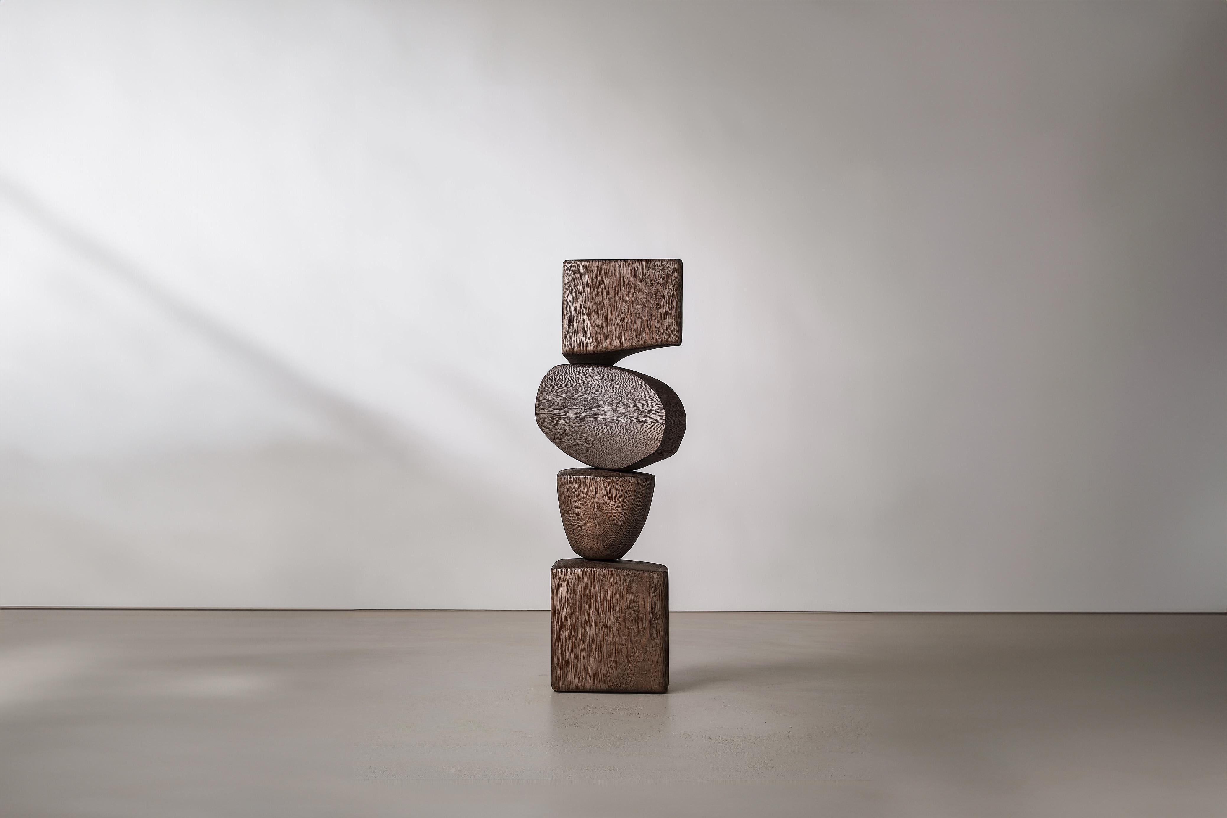 Arte astratta Lull No47 - Scultura in legno contemporanea di NONO per l'interior design
---
L'equilibrio e la tensione sono al centro di queste sculture. L'interazione tra le forme lisce e arrotondate e le basi solide e angolari crea un delicato