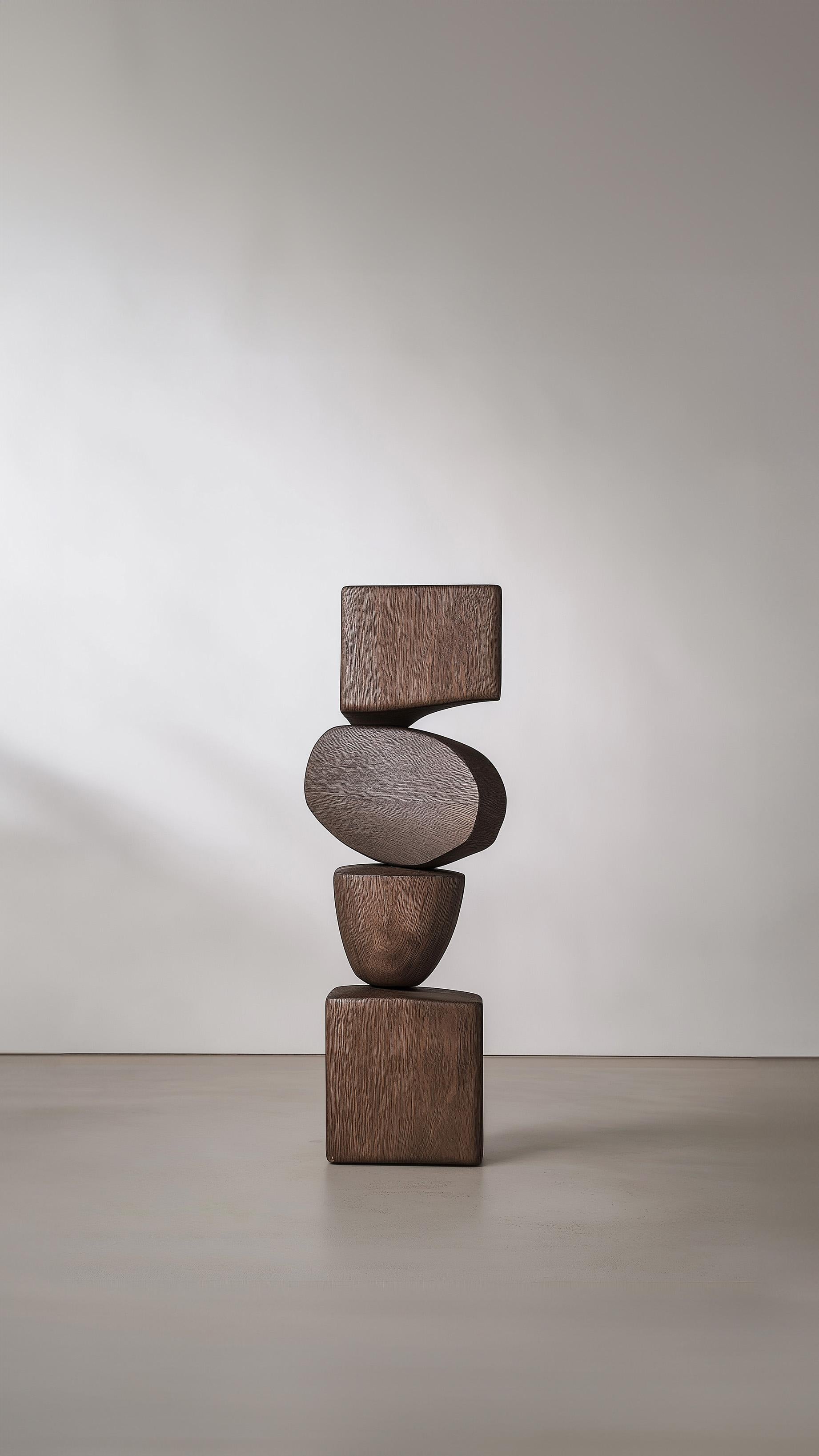 Fatto a mano Arte astratta Lull No47 - Scultura in legno contemporanea di NONO per la progettazione di interni in vendita