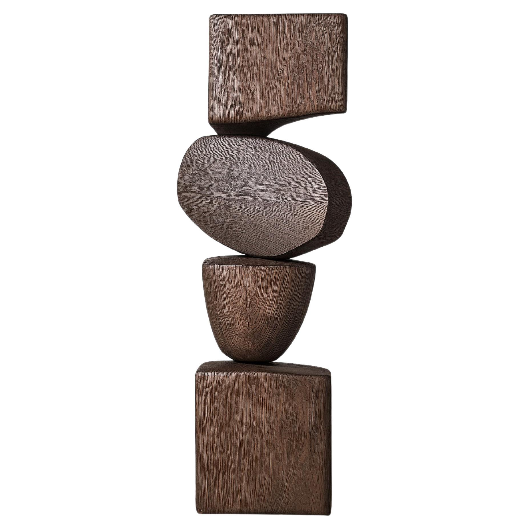 Arte Abstracto Lull No47 - Escultura Contemporánea de Madera de NONO para Diseño de Interiores