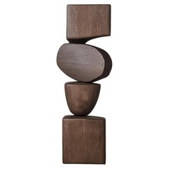 Arte Abstracto Lull No47 - Escultura Contemporánea de Madera de NONO para Diseño de Interiores