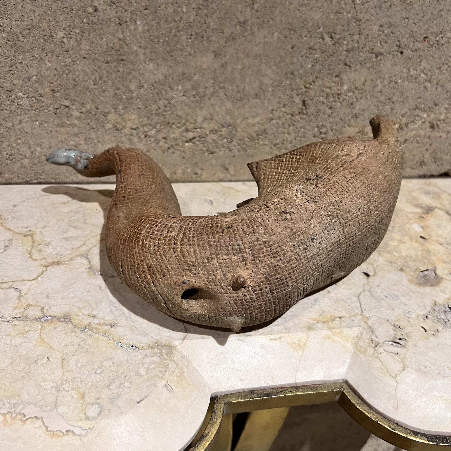 1970s Art Pottery Textured Abstract Horn Sculpture For Sale 5