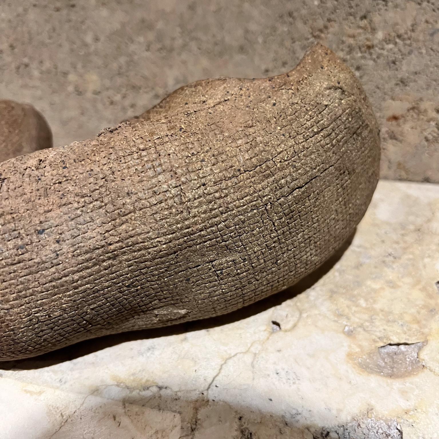 1970s Art Pottery Textured Abstract Horn Sculpture For Sale 7