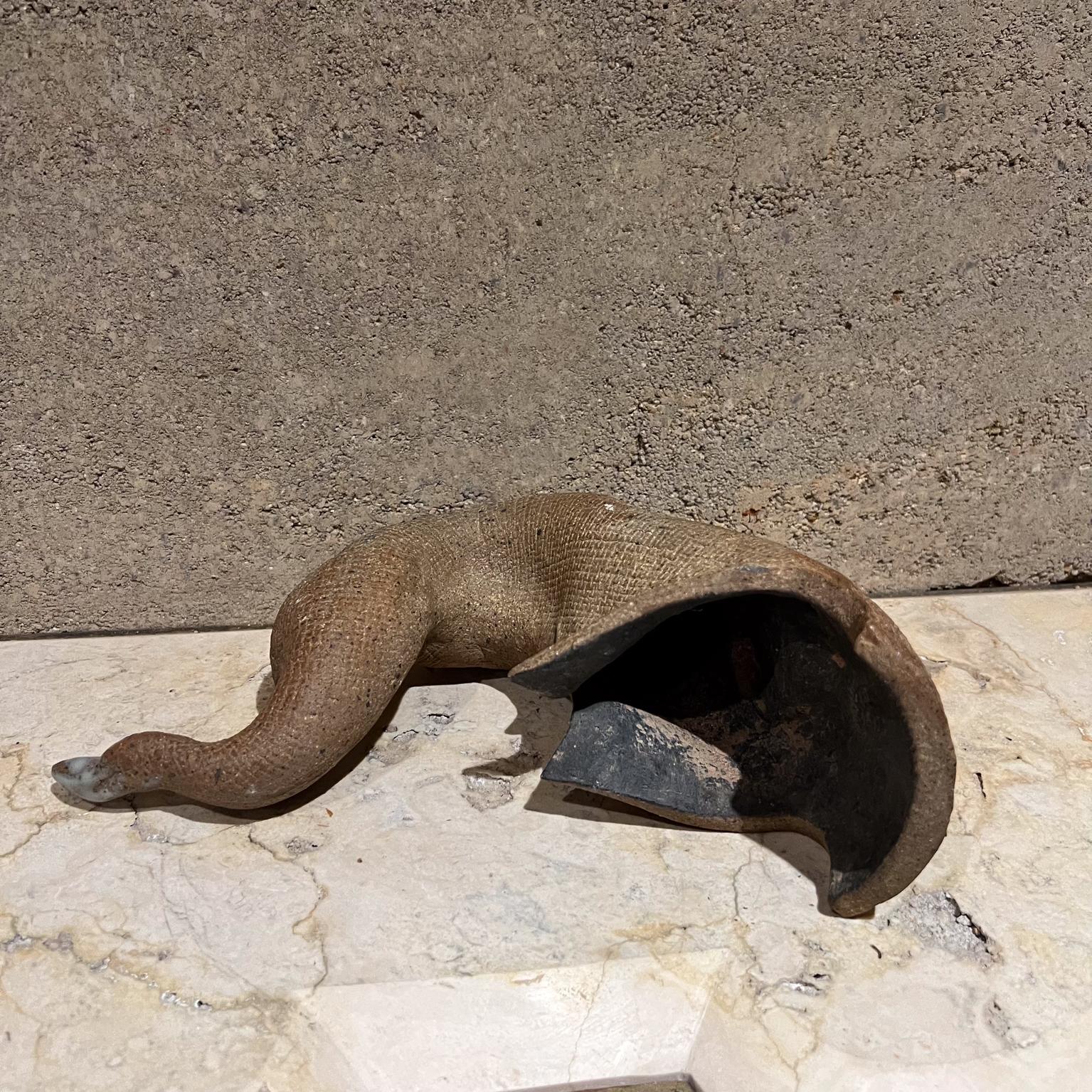 1970s Art Pottery Textured Abstract Horn Sculpture For Sale 12