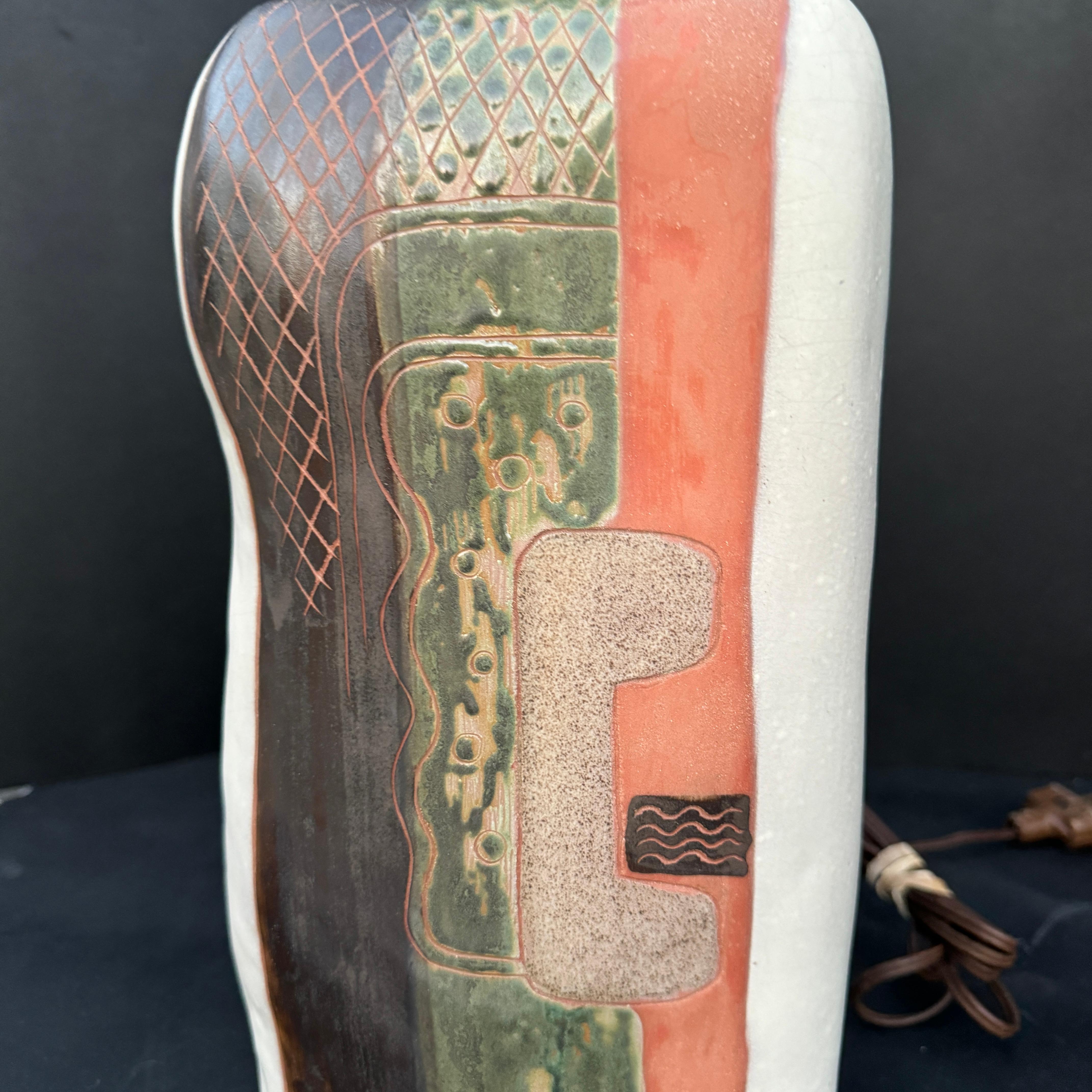 Abstract Art Pottery Table Lamp by Marianna von Alllesch 2
