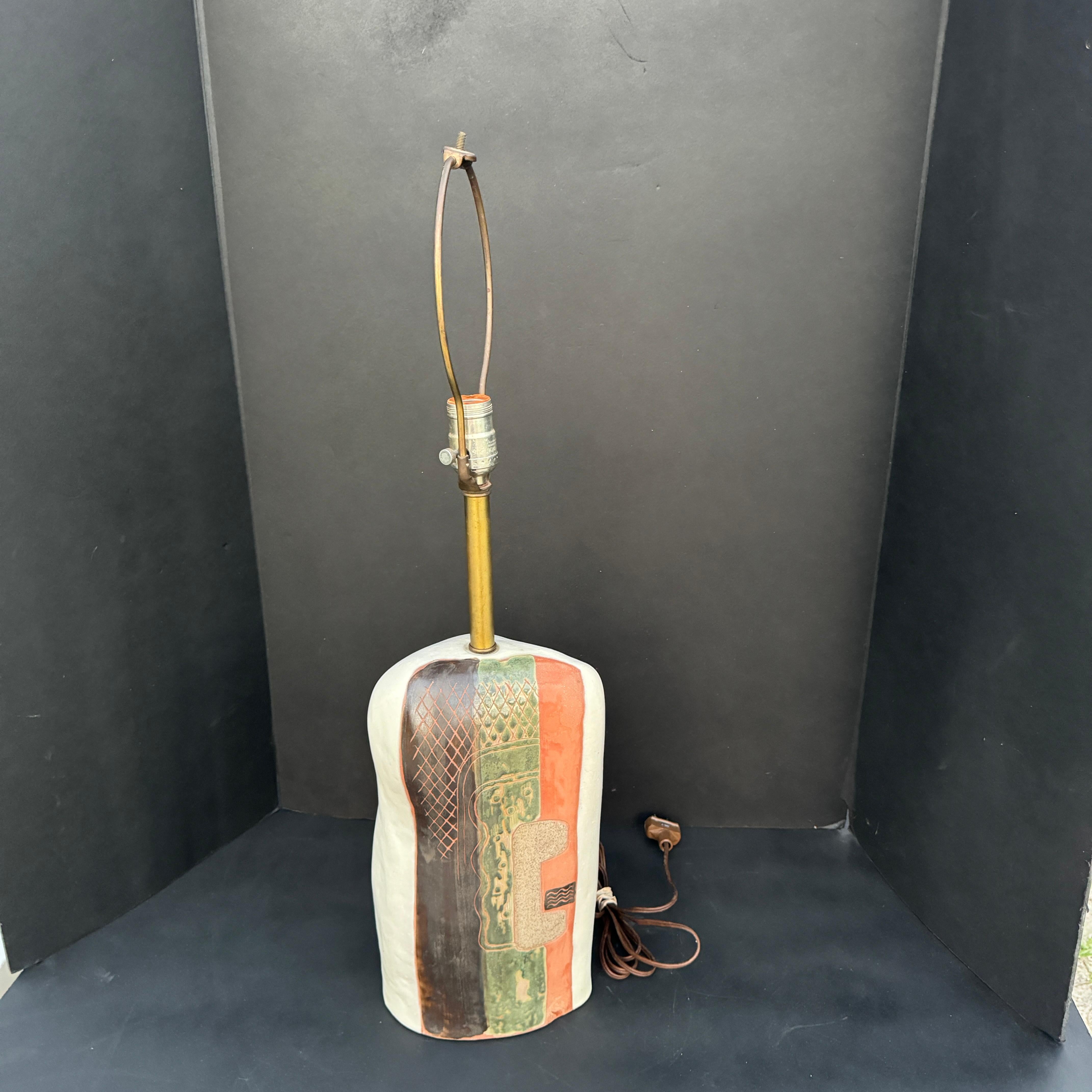 Abstract Art Pottery Table Lamp by Marianna von Alllesch 3